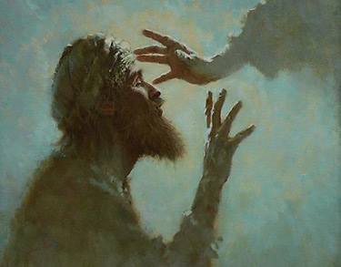 Jezus heelt de blinde man