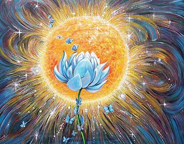Lotus en zon