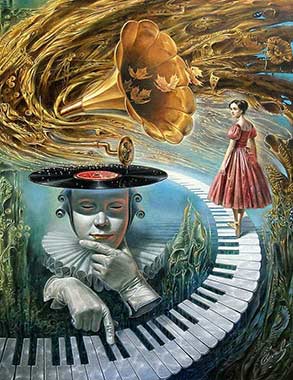 Muziek...